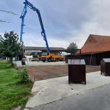 Guß einer Bodenplatte
