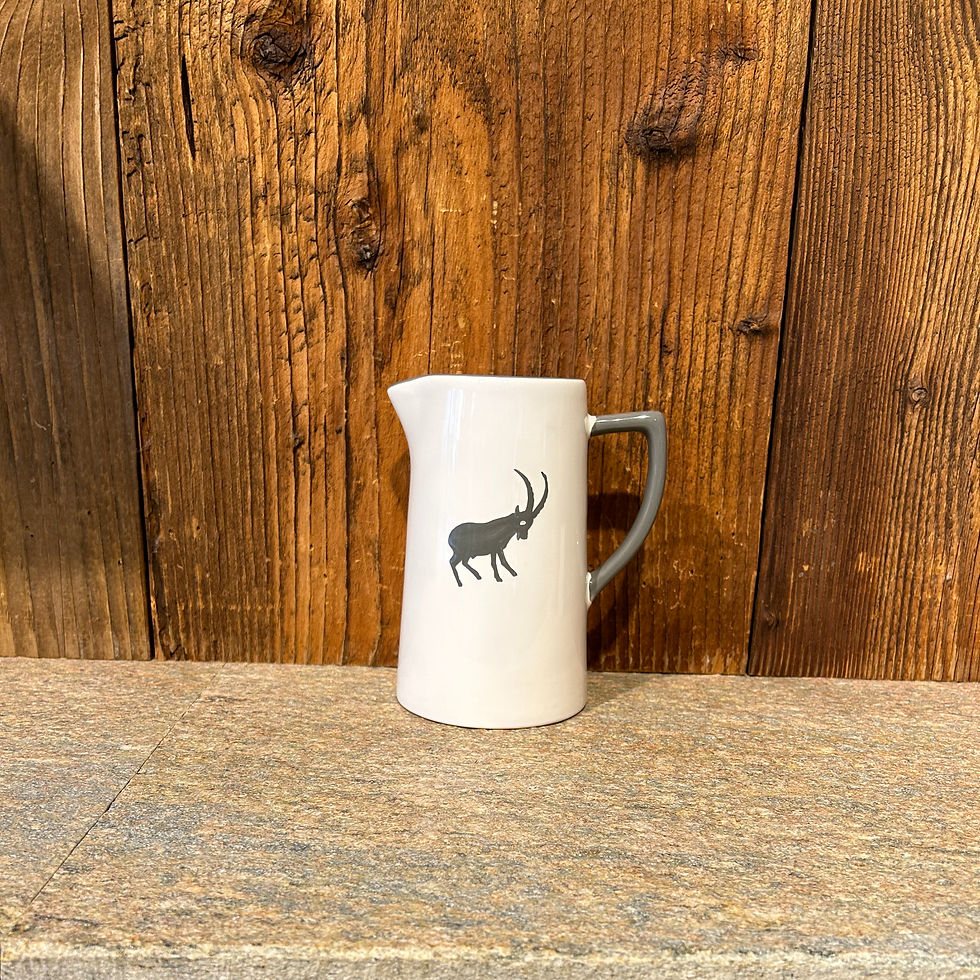 Wasserkrug klein Steinbock grau