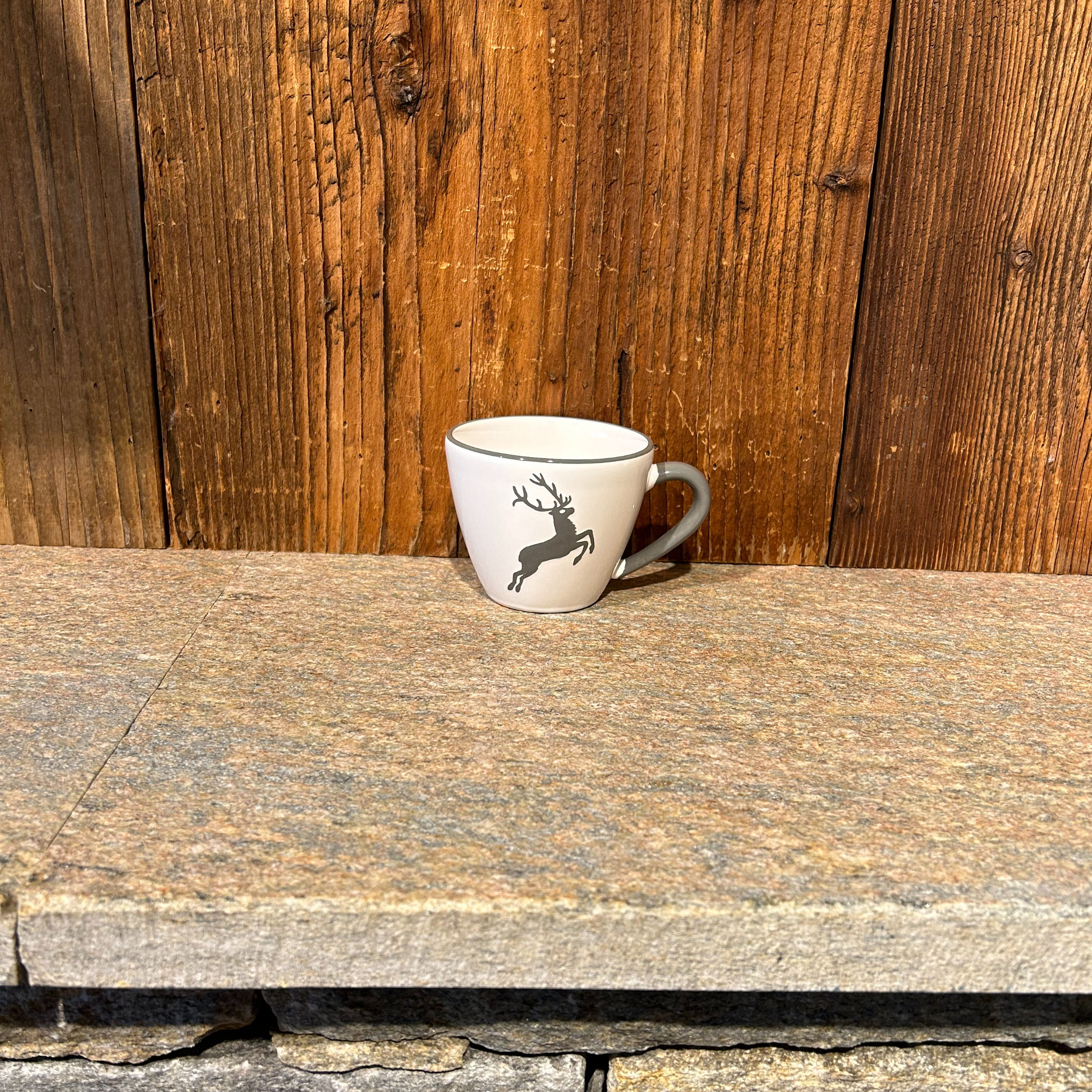 Kaffeetasse Hirsch grau