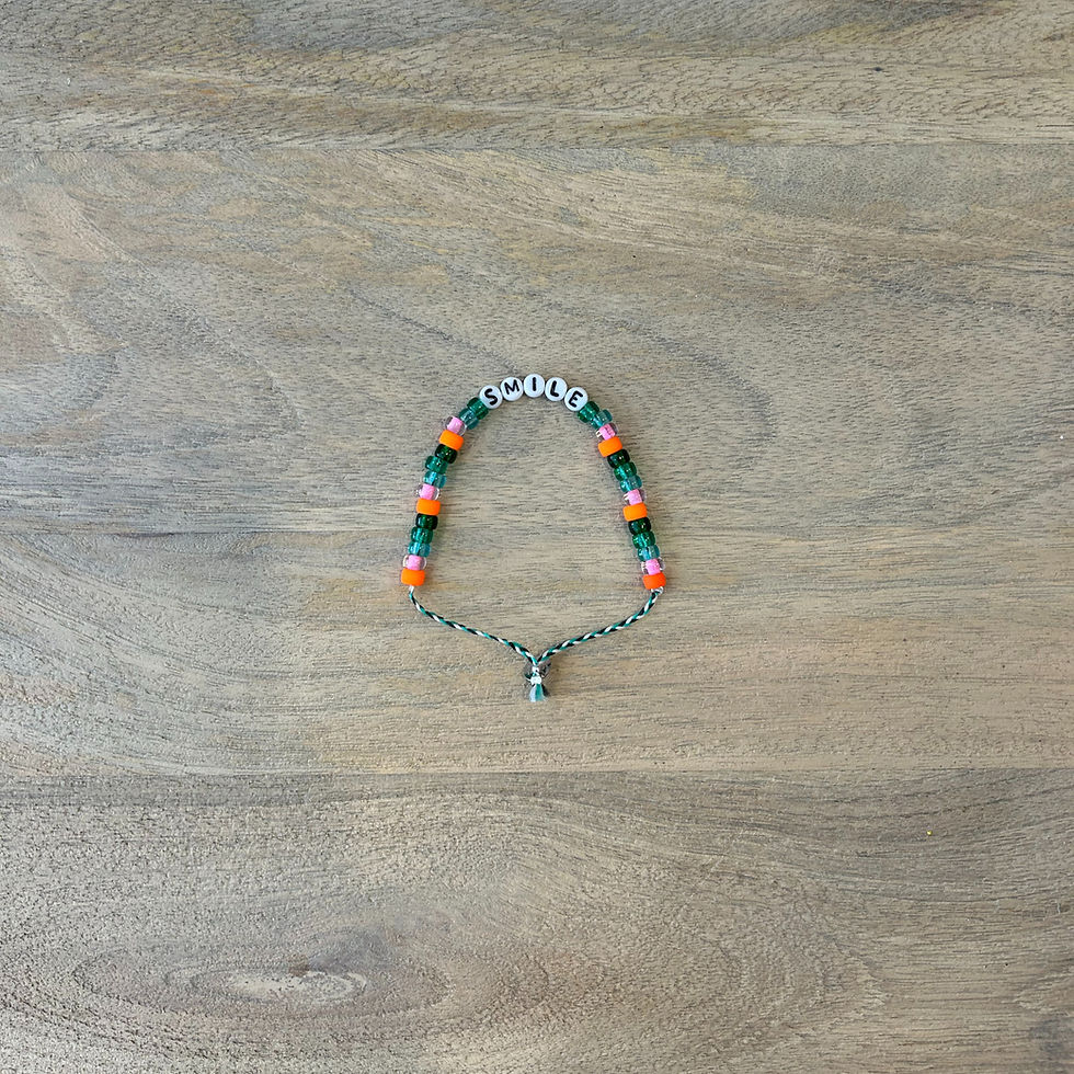 Miniaturbild: Glasperlen Armband SMILE