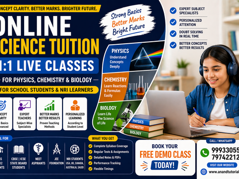 Online Science Tuition – Best 1:1 Physics, Chemistry & Biology Classes for Students