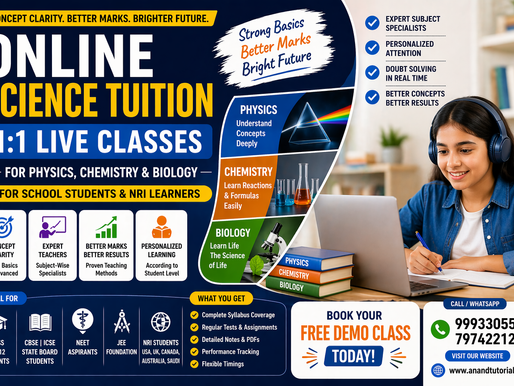 Online Science Tuition – Best 1:1 Physics, Chemistry & Biology