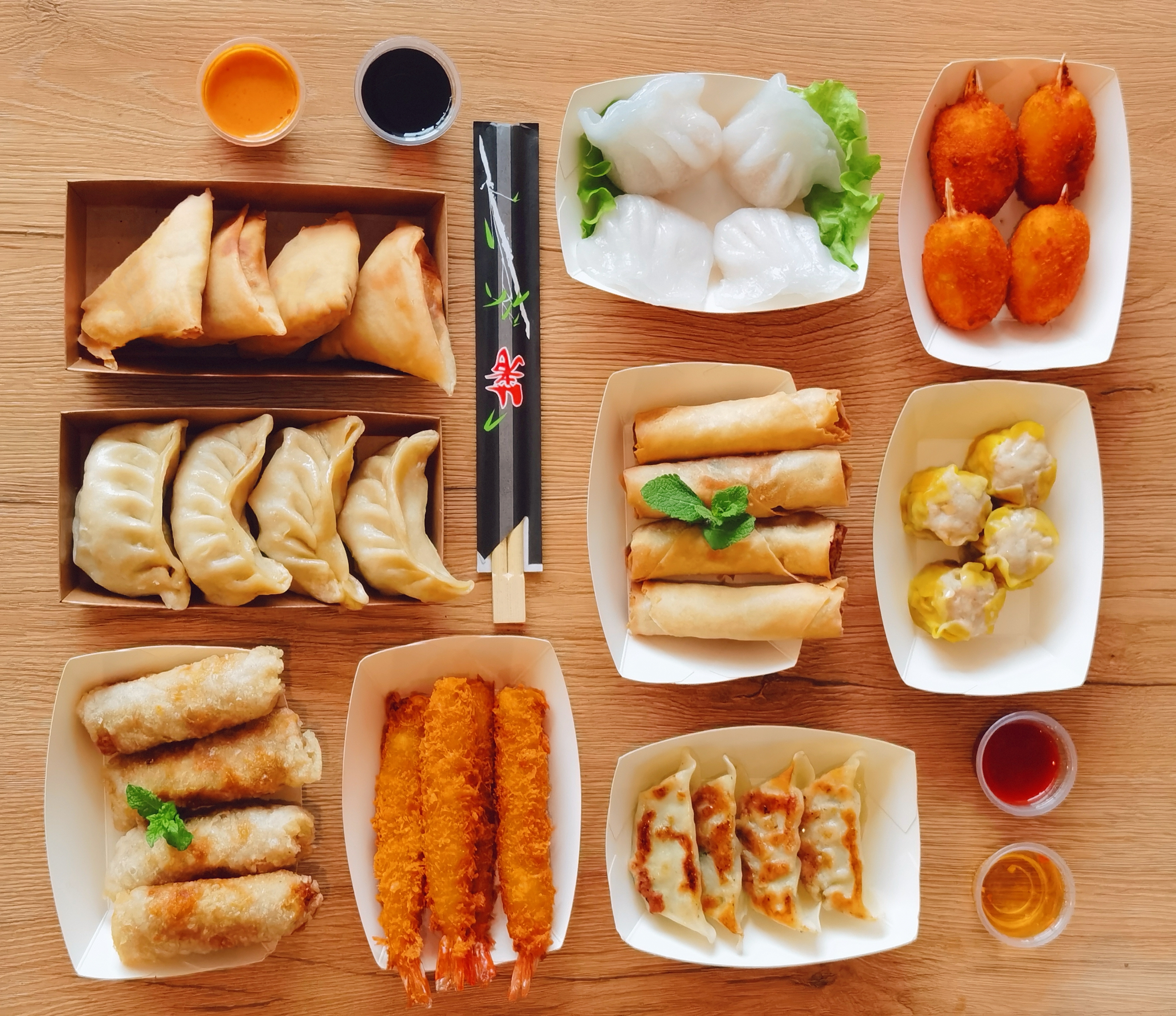 Arranged Food and Objects