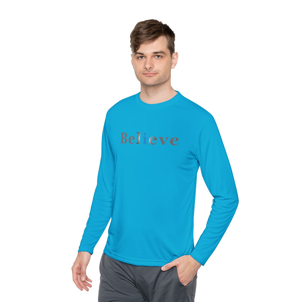 Thumbnail: Believe - Unisex Lightweight Long Sleeve Tee