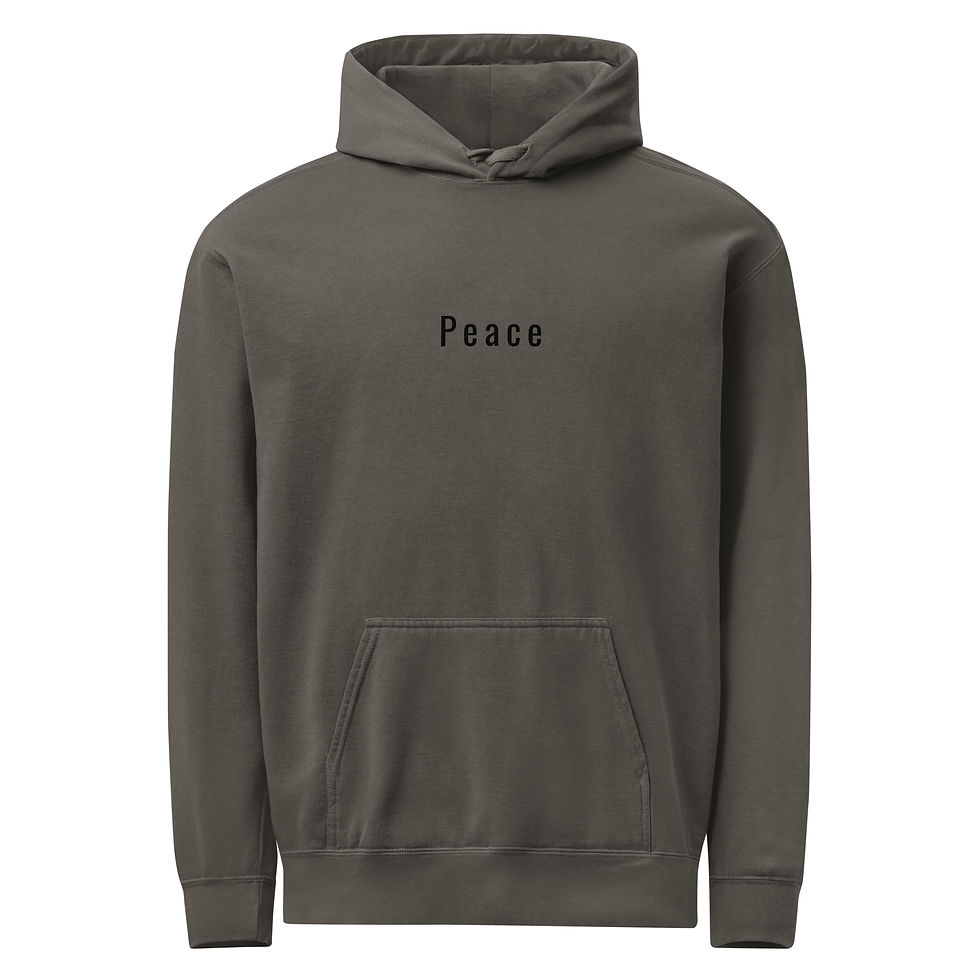 Thumbnail: Peace - Unisex garment-dyed hoodie