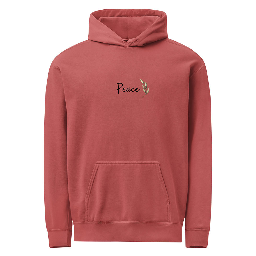 Thumbnail: Peace - Unisex garment-dyed hoodie
