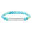 Thumbnail: Be Kind - Natural Stone Stretch Bar Bracelet (Engraving)
