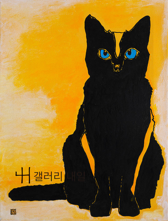 푸른 눈 고양이_40.9×31.8cm_oil on canvas_2025