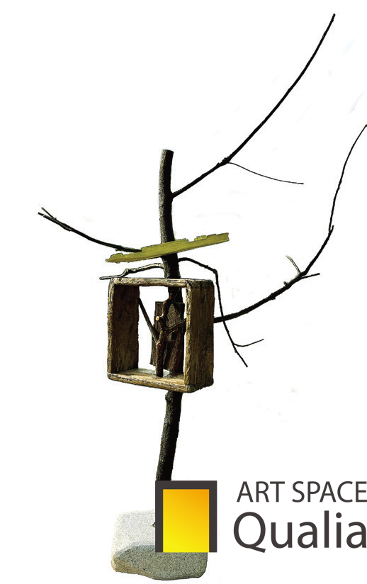 송 낙형_ 천국의 문 (기억의 습작 4.16)_ 137.0cm x 98.0cm _ 나무, 화강석