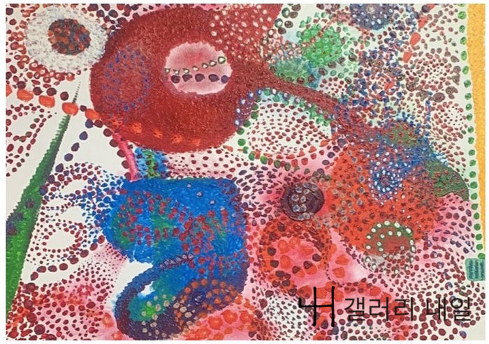 JULIE SPENCER, Visible Sounds Melodic Symbiosis 1, 캔버스에 아크릴, 60 × 80 cm, 2026