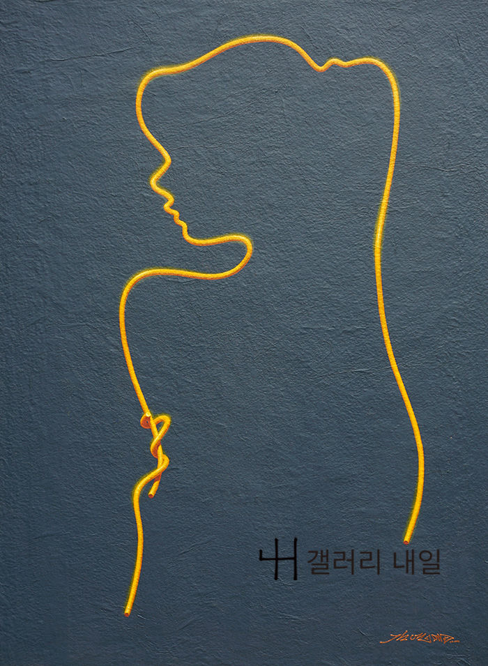 달빛에 스며든 여인_76×56cm_캔버스 위에 아크릴릭_2025