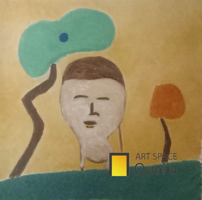 Strange fellow around_71x71cm