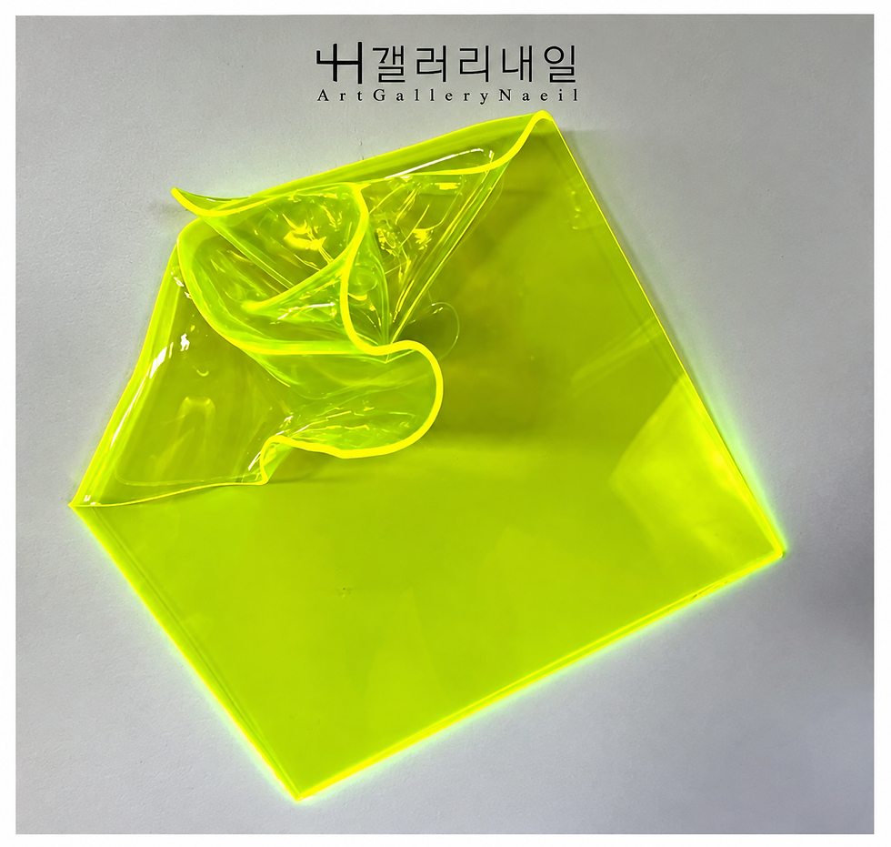 ANYA PESCE, Fluorescent Pink Form, 수작업 성형 폴리메틸메타크릴레이트, 23 × 36 × 19 cm, 2026