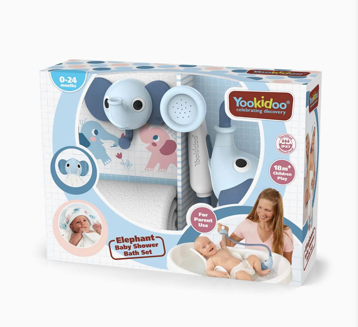 Set de Baño Ducha Elefante y Toalla - Yookidoo