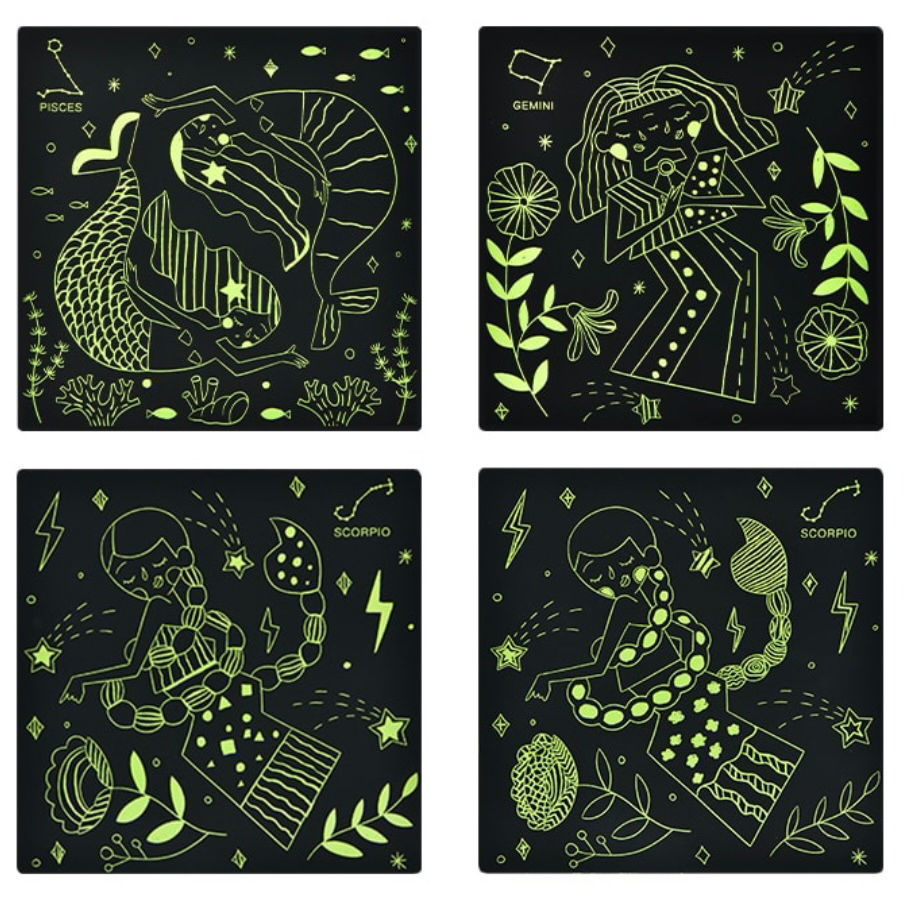 Miniatura: Scratch art card - Brilla en la oscuridad  - Constelaciones