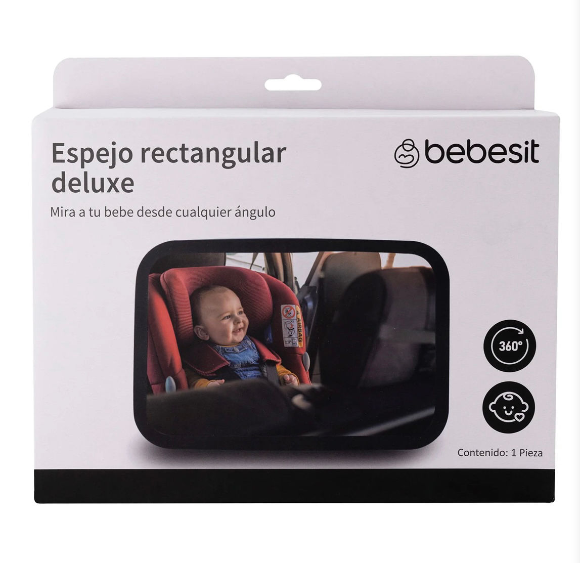 Espejo Auto Ajustable Deluxe Ajustable 360 grados Silla Bebe