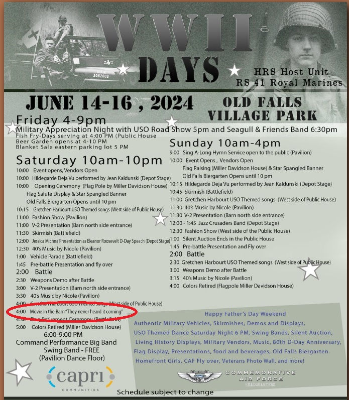 Official program for WW2 Days