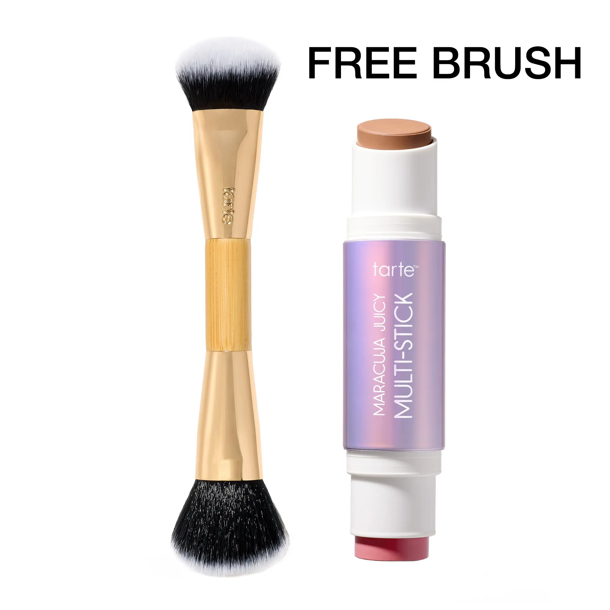 GlowRoots Maracuja Multi‑Stick Duo — Cream Blush & Bronzer + Precision Brush