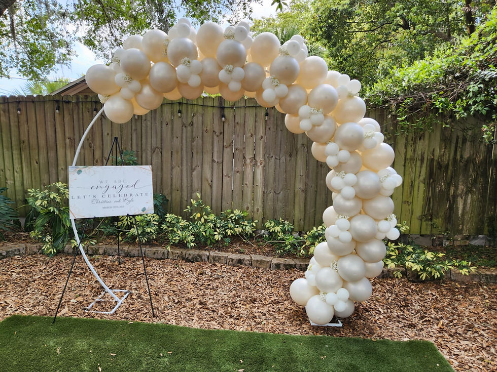 White balloon arch rental