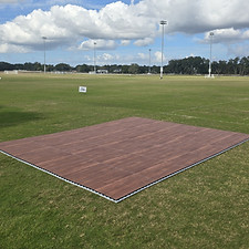 Dark Maple dance floor rentals