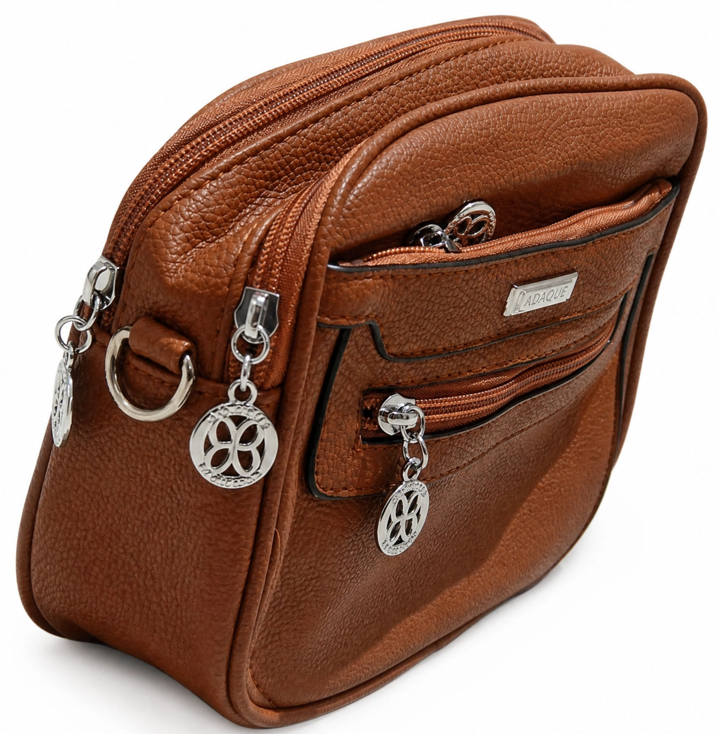 Bolsa Feminina Transversal Premium Aidaque Preta & Marrom