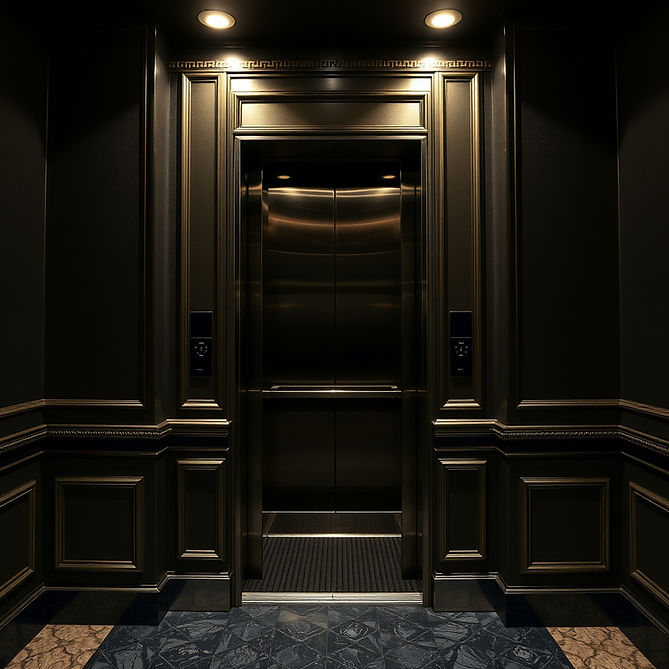 professional elevator in a dark, classic .jpg