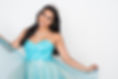 Girl wearing her quinceañera dress