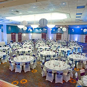 Ballroom Decorated for a Wedding