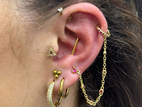 #1358 Piercing industriel vertical | American Body Art