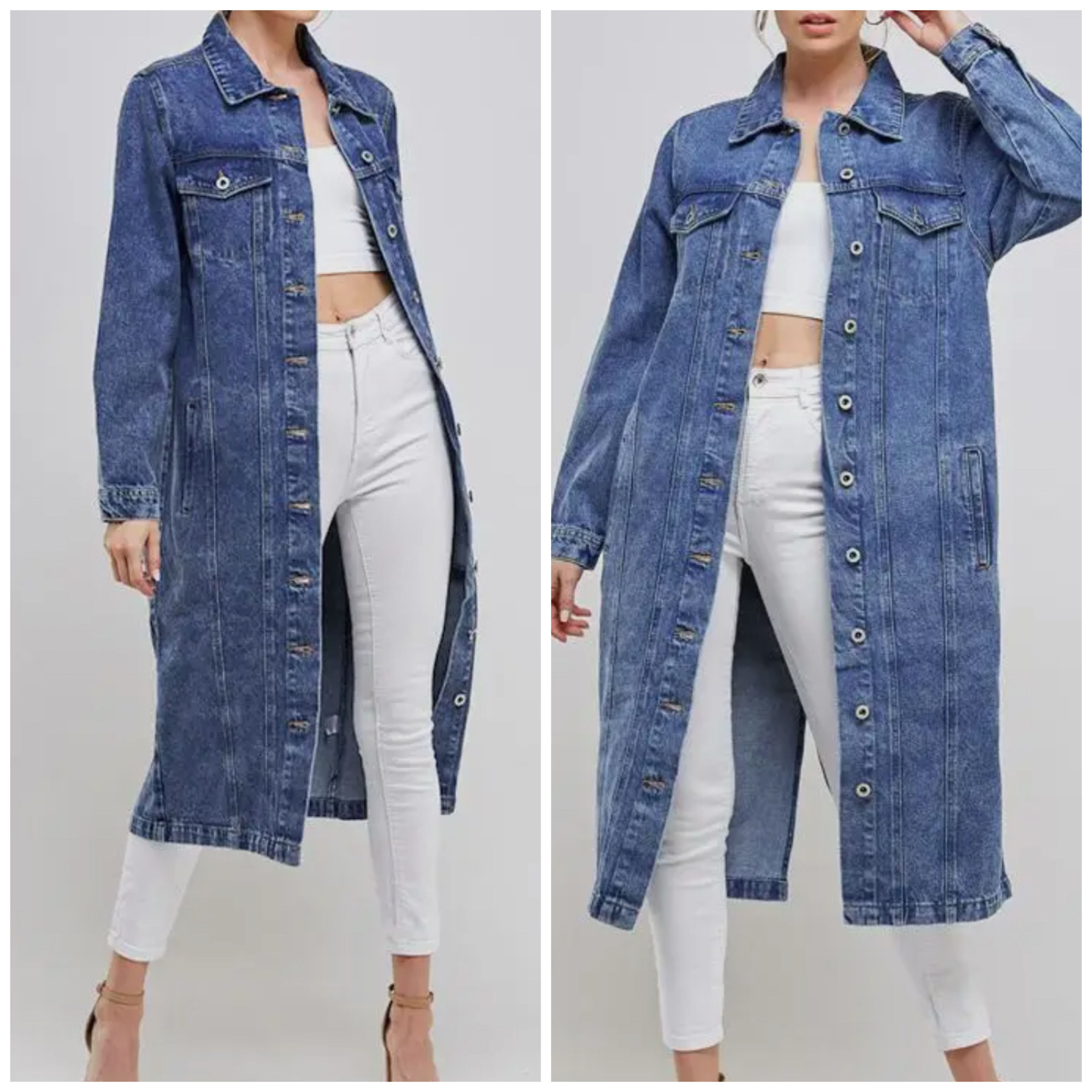 Sassys Denim Trench Coat