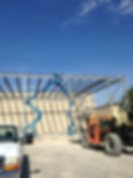 Erecting Steel Frame for Gymnasium