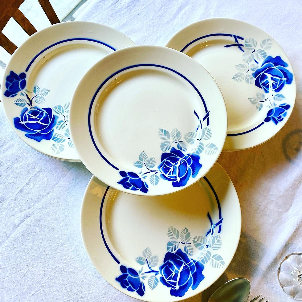 Miniature : 12 assiettes Badonviller série Rosana
