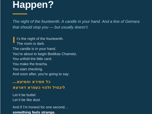 The Pesachim Issue: Did Anything Actually Happen?  