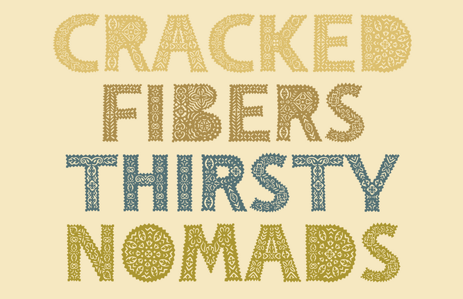 Barmer Katab patchwork based typeface