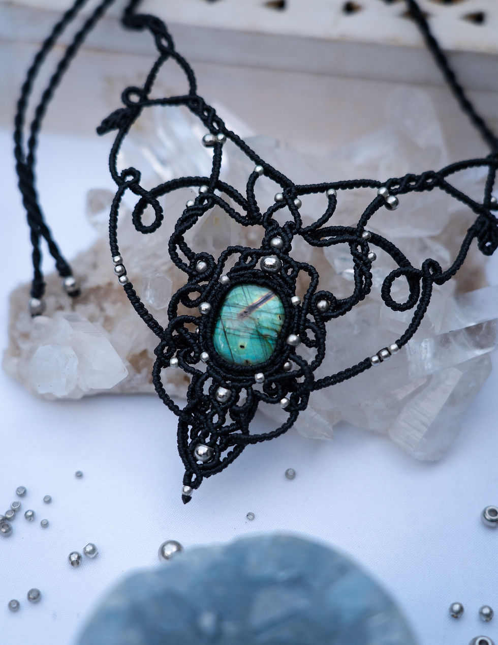 Miniature : Collier Sorcière Labradorite