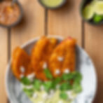 TAQUITOS DE PULPO (60 g) EN AGUACHILE CREMOSO.