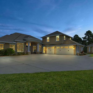 Wedgefield Custom Home at Night