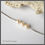 Miniature : Bracelet en argent et trois perles de culture blanches rondes