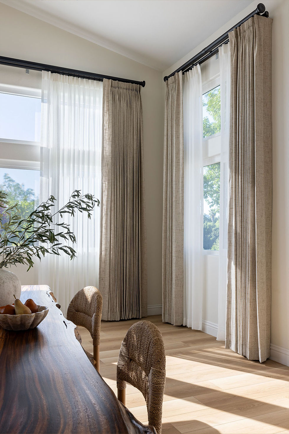Two Finger Pinch Pleat Drapery