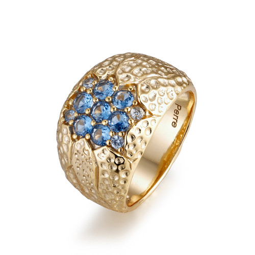 Blueberry Jewelry: Gold Plated Sterling Silver Necklace with Topaz