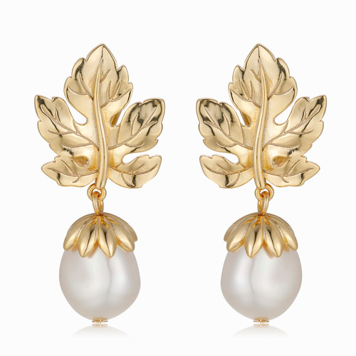 Freshwater Pearl Acorns Earrings UK