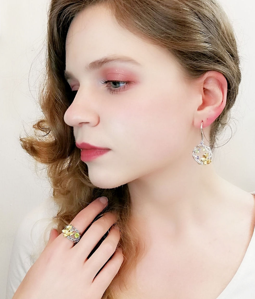 Thumbnail: Butterfly Nest Sterling Silver Earrings