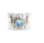 Thumbnail: MERMAID TAIL SILVER RING WITH BLUE TOPAZ