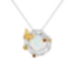 Thumbnail: Butterfly On Flower Opal Sterling Silver Ring