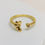 Thumbnail: Gold Plated Adjustable Honeycomb bee Ring