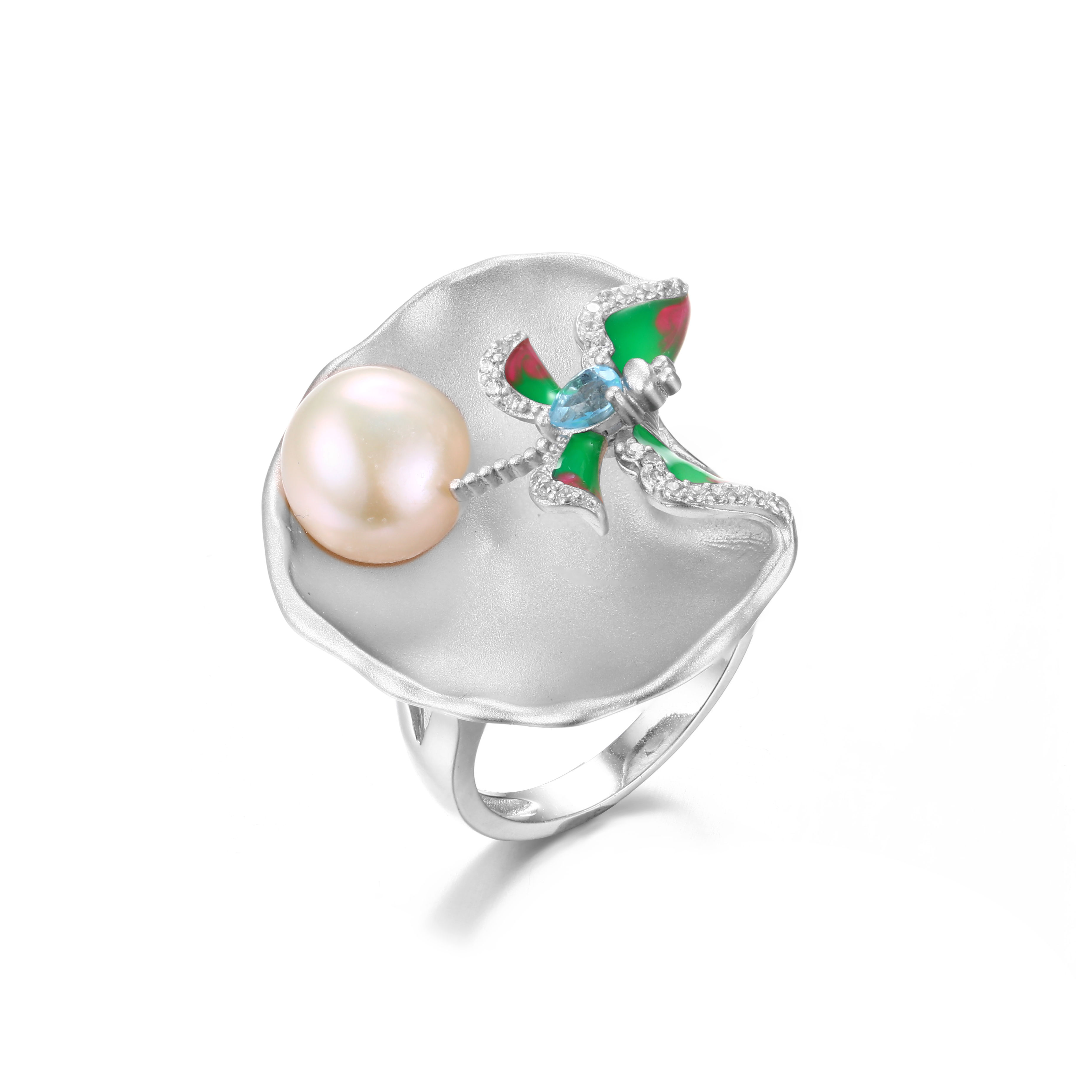 DRAGONFLY LILY PAD RING