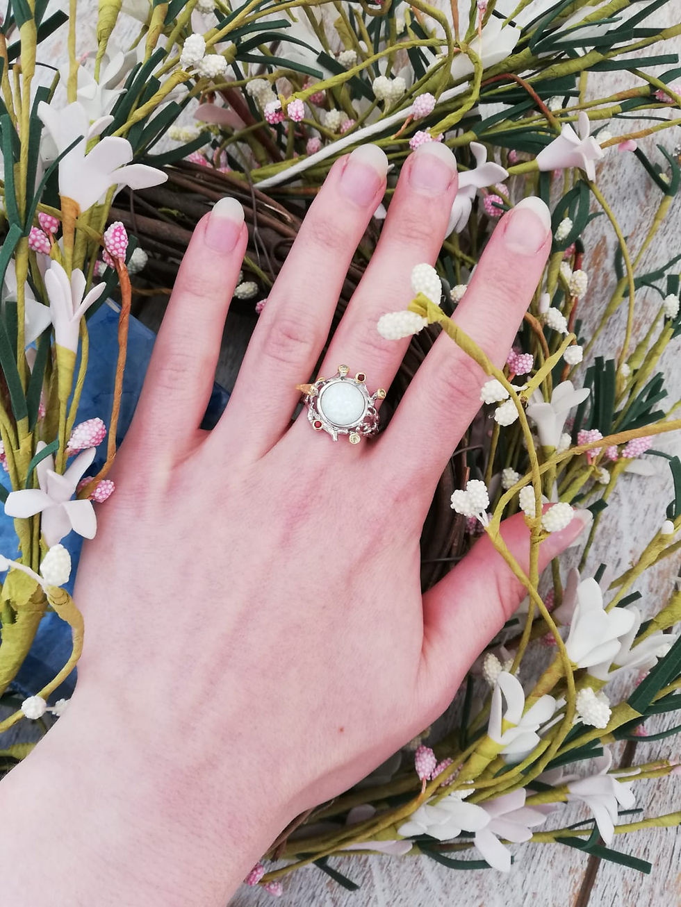Thumbnail: BIRD STERLING SILVER OPAL RING