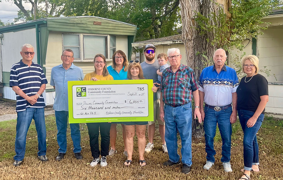 Downs Community Connection will proceed with clearing a lot south of Memorial Hall in Downs thanks in part to a grant from OCCF. This lot will serve as the site of a future Veterans' Memorial.