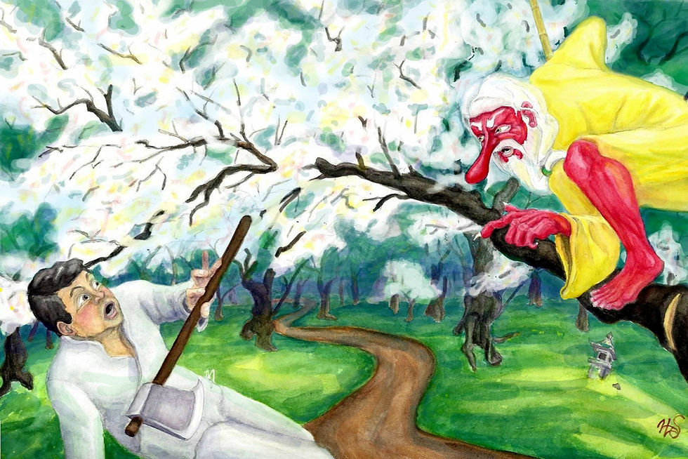 Tengu and the Woodcutter - 天狗と木こり