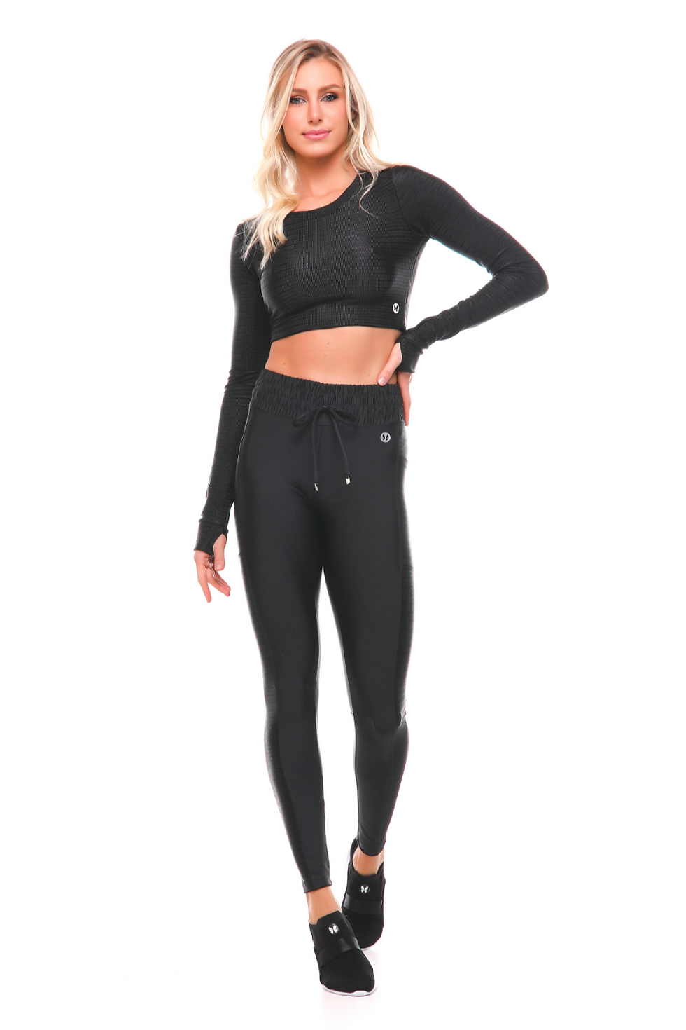 Thumbnail: Fearless Black Long Sleeve Crop Top